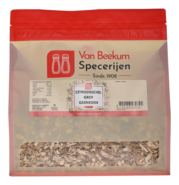 Van Beekum Specerijen Citroenschil Grof Gesneden