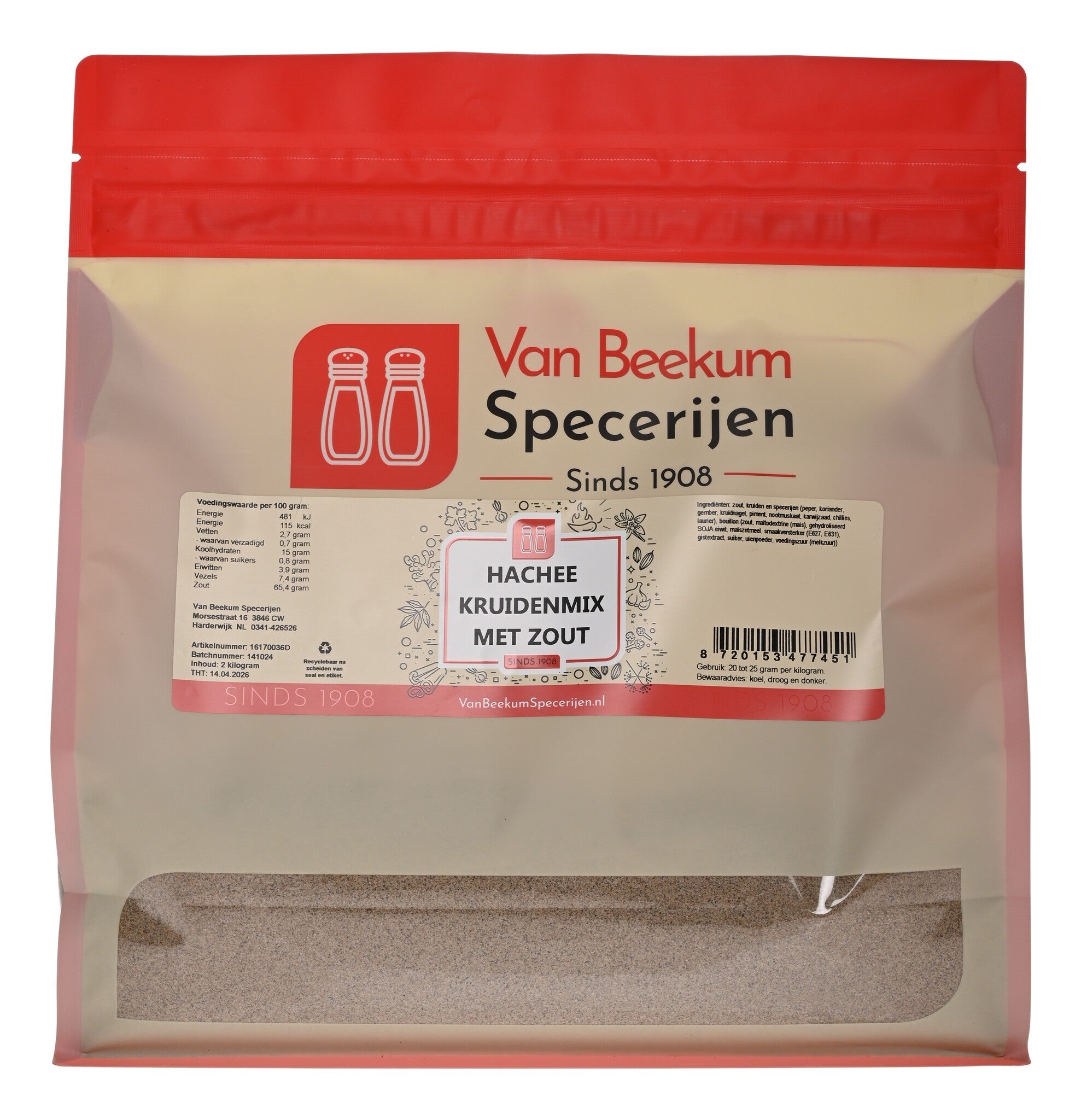 2 KG (hersluitbare stazak)