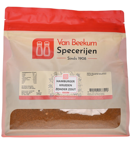 Van Beekum Specerijen Hamburger Kruiden Zonder Zout