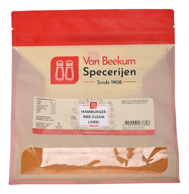 Van Beekum Specerijen Hamburger Mix Clean Label