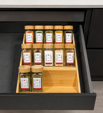 Van Beekum Specerijen Houten Kruidenrekje – 3 Laags