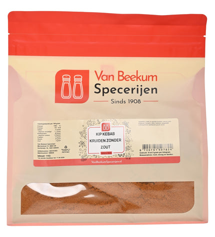 Van Beekum Specerijen Kip Kebab Kruiden Zonder Zout