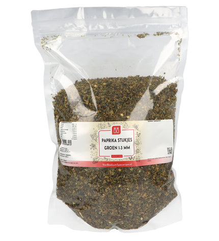 Van Beekum Specerijen Paprika Stukjes Groen 1-3 mm