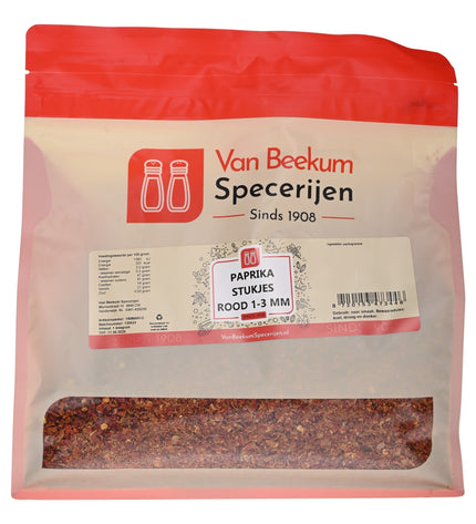 Van Beekum Specerijen Paprika Stukjes Rood 1-3 mm