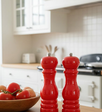 Van Beekum Specerijen Peper- en Zoutmolen Set – Klassiek Rood