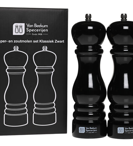 Van Beekum Specerijen Peper- en Zoutmolen Set – Klassiek Zwart