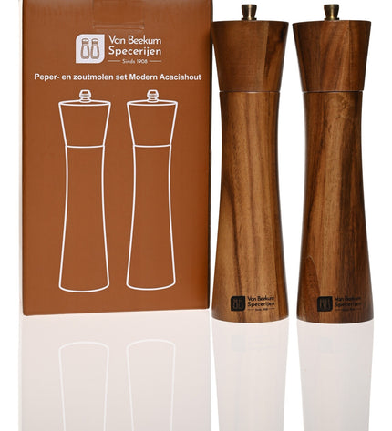 Van Beekum Specerijen Peper- en Zoutmolen Set – Modern Acacia