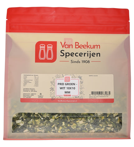 Van Beekum Specerijen Prei Groen Wit 10x10 mm