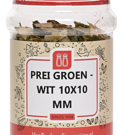 Van Beekum Specerijen Prei Groen Wit 10x10 mm
