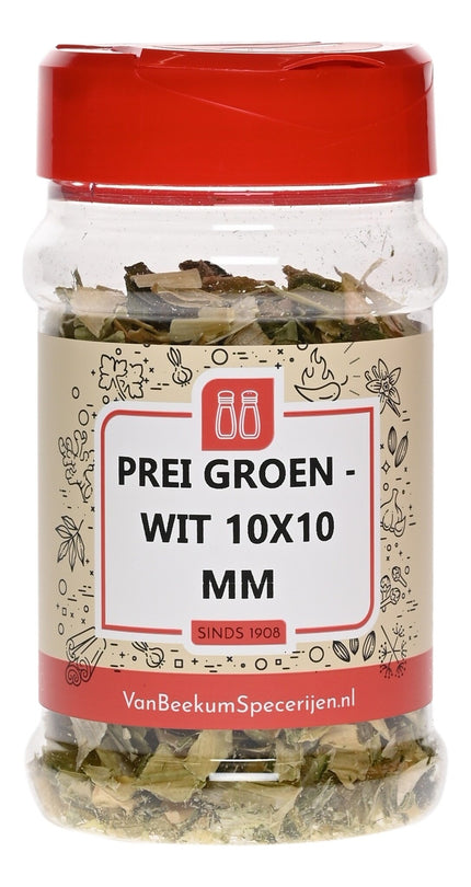 Van Beekum Specerijen Prei Groen Wit 10x10 mm