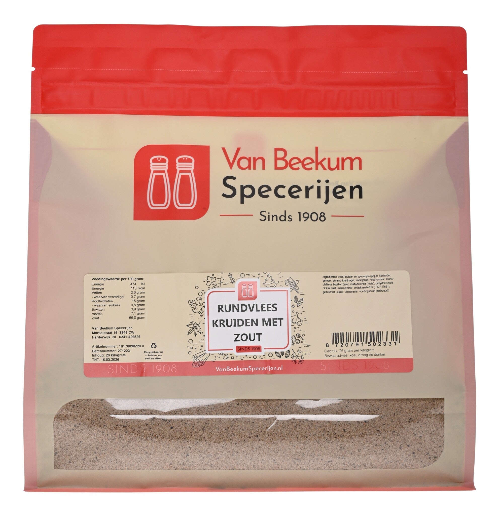 2 KG (hersluitbare stazak)